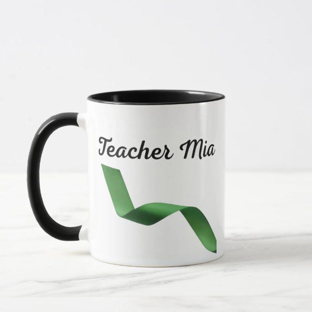 Personalised Teacher Mug, Custom Teacher Name  Mug (Left)