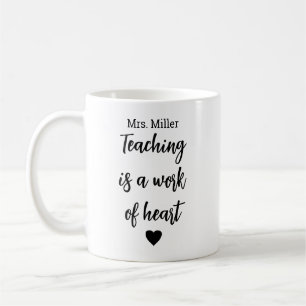 Personalised Teacher Name Mug, Custom Teacher Appr Coffee Mug