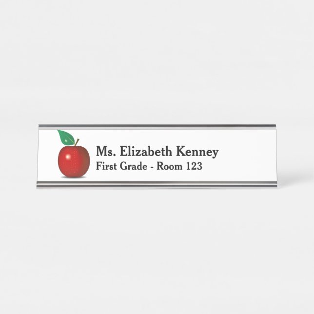 Personalised Teacher Name Plate (Front)