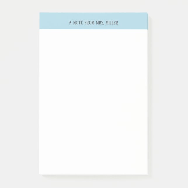 Personalised Teacher Note (Front)