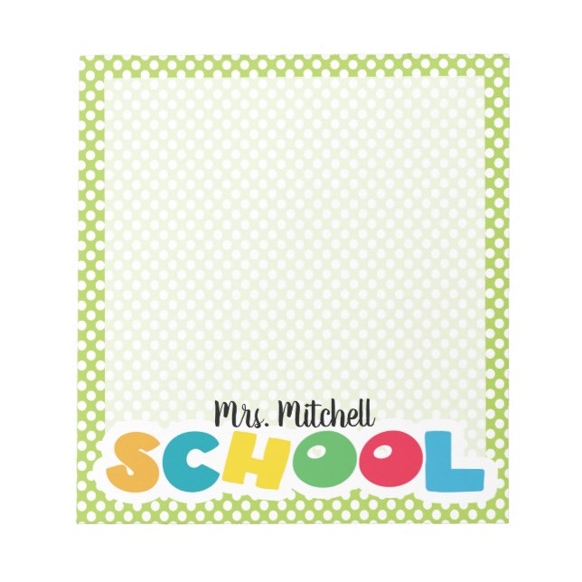 Personalised Teacher Notepad (Front)