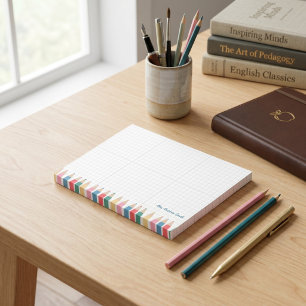 Personalised Teacher Notes– Colourful Pencil Post-it Notes