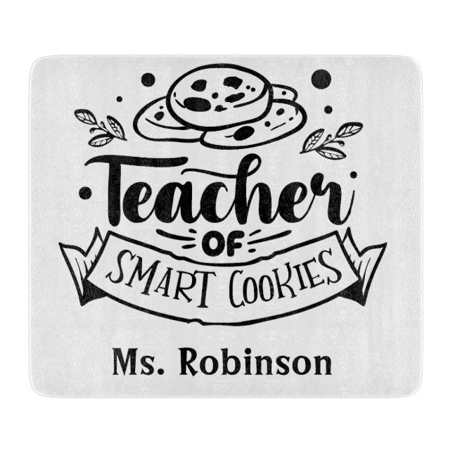 Personalised Teacher of Smart Cookies  Cutting Board (Front)