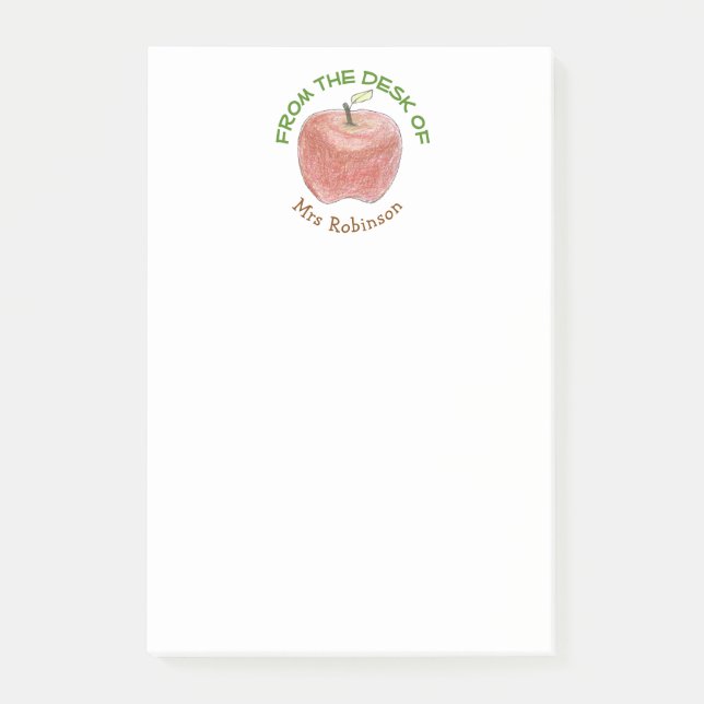 Personalised Teacher Post-It Notes (Front)