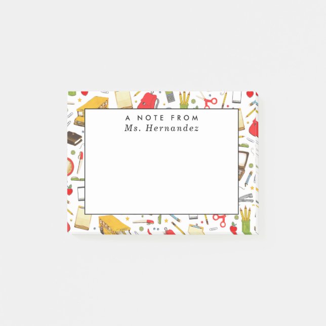 Personalised Teacher  Post-it Notes (Front)