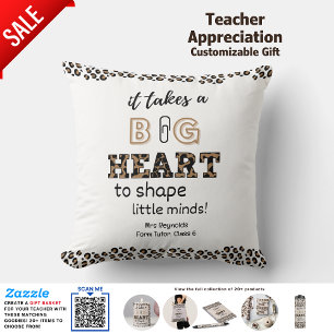 Personalised Teacher Quotes Gift Female Thank You Cushion