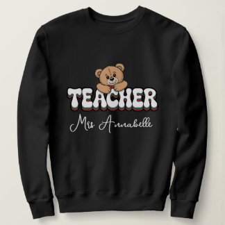 Personalised teacher Retro style  design  Sweatshirt