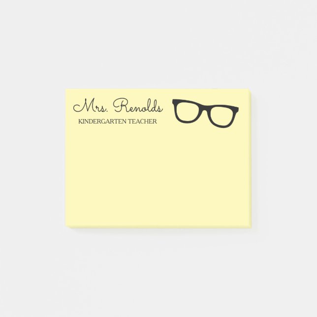 Personalised teacher spectacles Post-it® Notes (Front)
