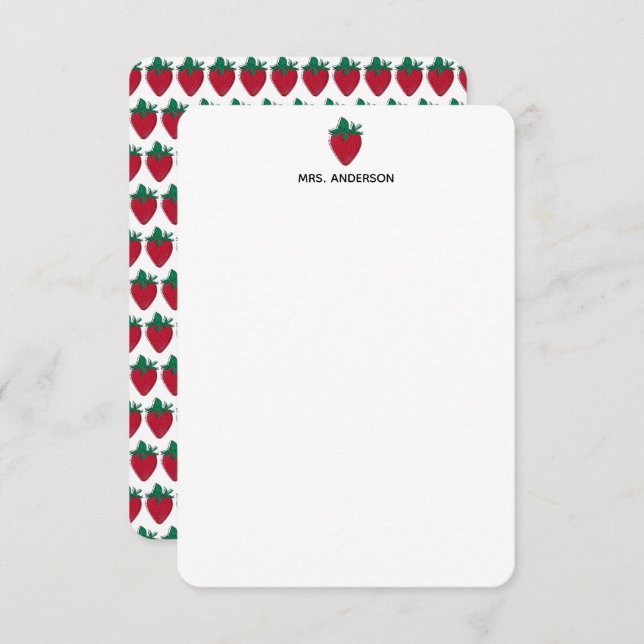 Personalised Teacher Stationery Invitation (Front/Back)