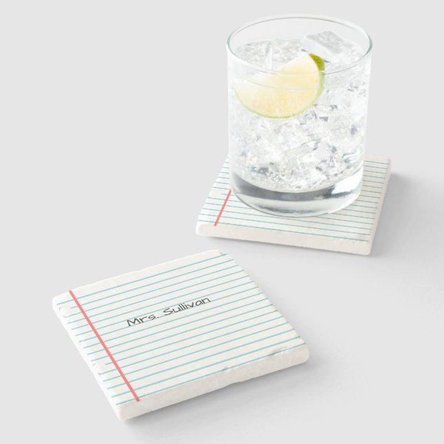 Personalised Teacher Stone Coaster (Side)