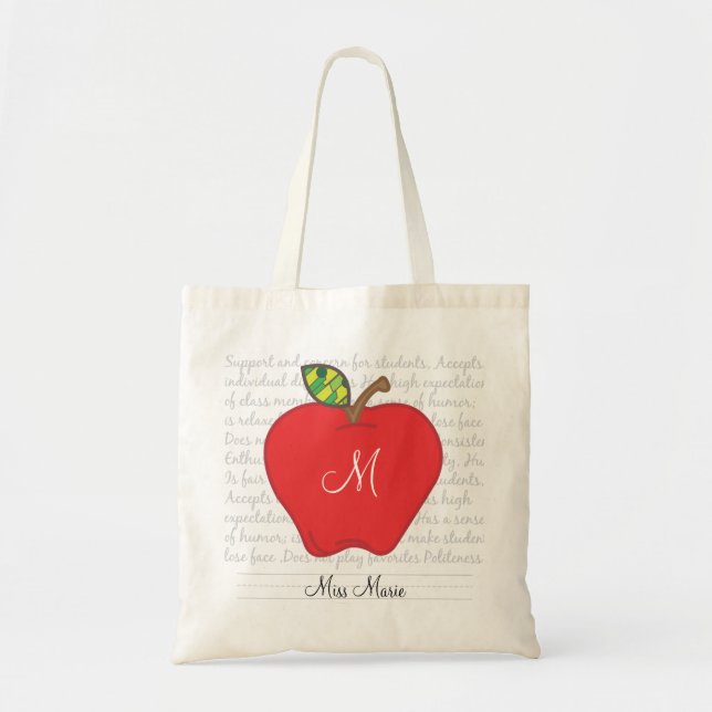 Personalised Teacher Tote Bag (Front)