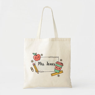 Personalised teacher Tote bag, Custom Teacher  Bag