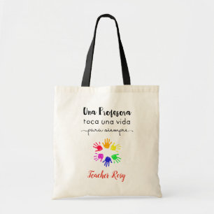 Personalised Teacher Tote Bags (Spanish)