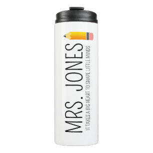 Personalised Teacher Tumbler, Custom Teacher Name Thermal Tumbler