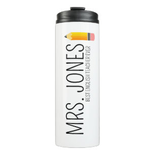 Personalised Teacher Tumbler, Custom Teacher Name  Thermal Tumbler