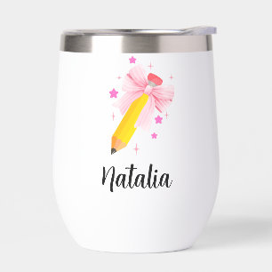 Personalised Teacher Tumbler with Name – Custom Wi
