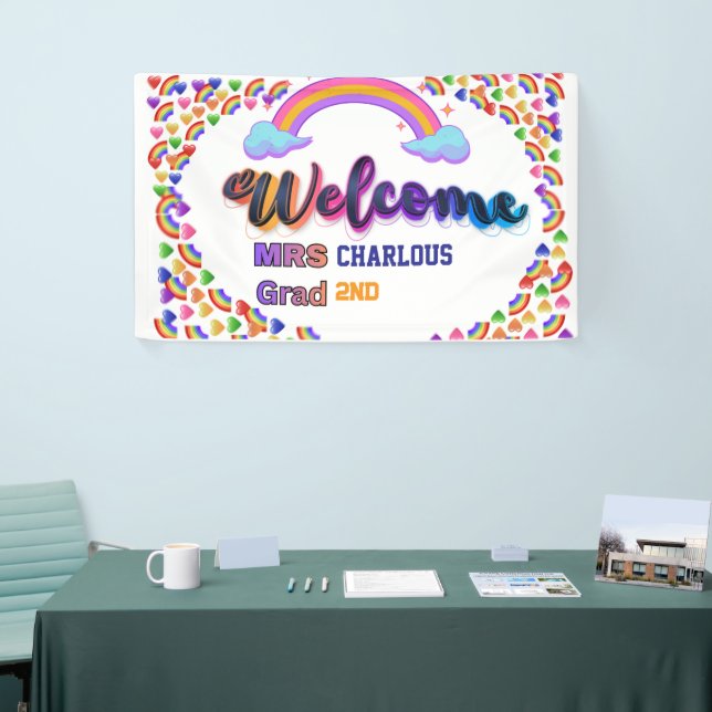 Personalised Teacher Welcome Sign | Custom Mrs Cla (Tradeshow)
