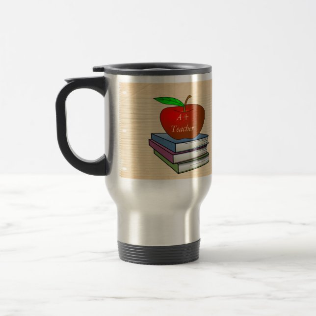 Personalised Teacher's Apple Travel Mug (Left)