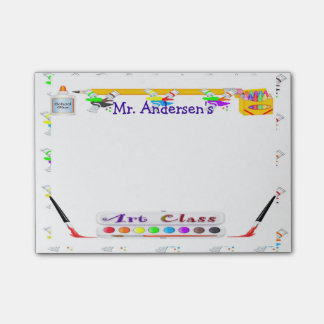 Personalised Teachers Art Class Post-it® Notes