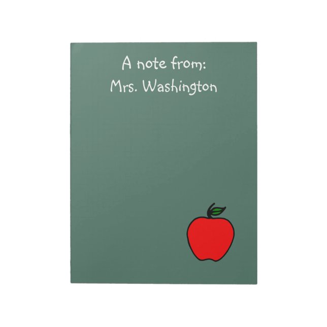 Personalised Teacher's Chalkboard Notepad Gift (Rotated)