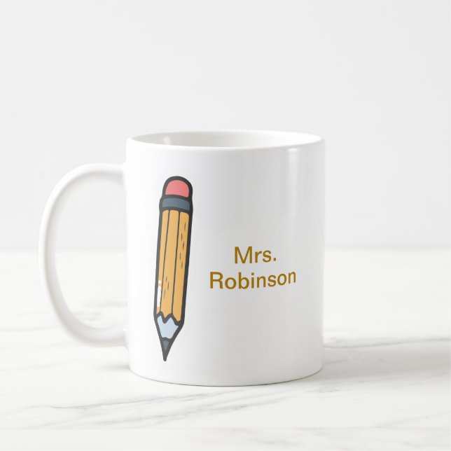 Personalised Teachers Gift  Coffee Mug (Left)