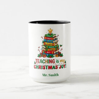 Personalised Teaching Is My Christmas Joy Mug