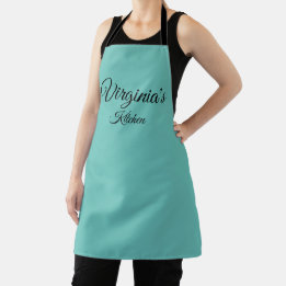 Personalised Teal Apron