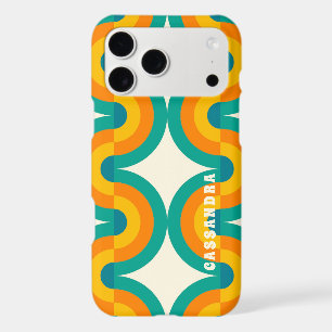 Personalised Teal Blue Green Orange Midcentury Art