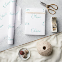 Personalised Teal Girly Elegant Name