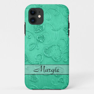 Personalised Teal Heart Designer iPhone 5 Case