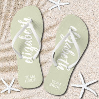 Personalised Team Bride Sage and White