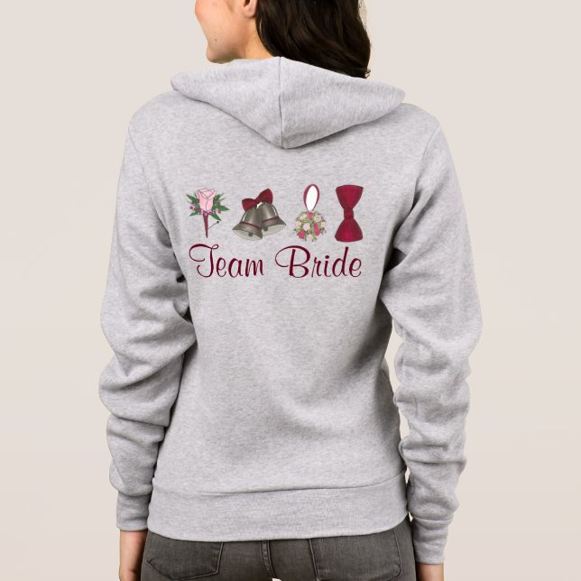Personalised TEAM BRIDE Wedding Party Hoodie (Back)