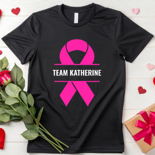 Personalised Team Cancer Breast Cancer Awareness T-Shirt