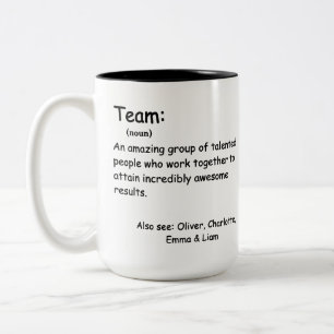 Personalised Team Definition employee appreciation Two-Tone Coffee Mug