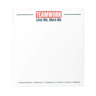 Personalised Team Inspirational Office Corporate  Notepad