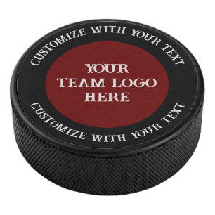 Personalised Team Logo  Hockey Puck