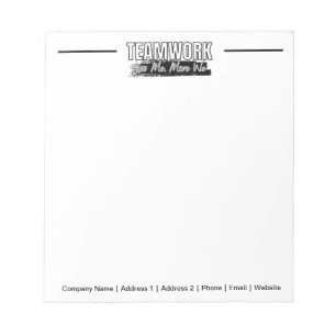 Personalised Team Motivational Office Corporate  Notepad