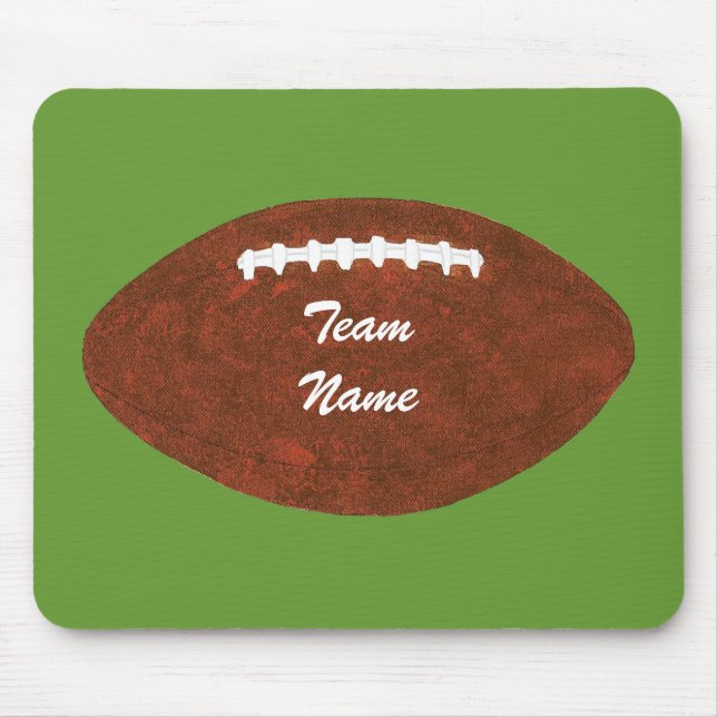Personalised Team Name Football Green Mousepads (Front)