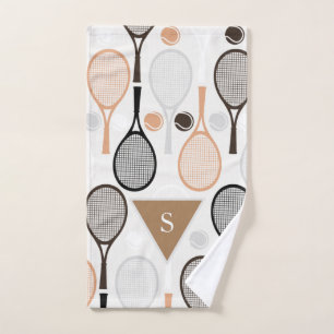 Personalised Team Name Player Tennis Rackets White Hand Towel