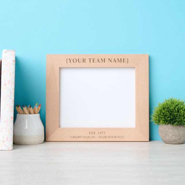 Personalised Team Photo & Year Frame  (Front)