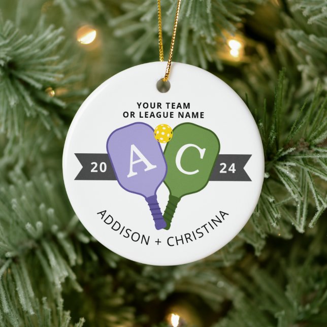 Personalised Team Player Pickleball Ornament (Tree)