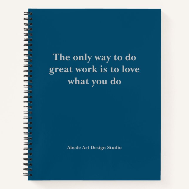 Personalised Team Slogan Address Name Notebook (Front)