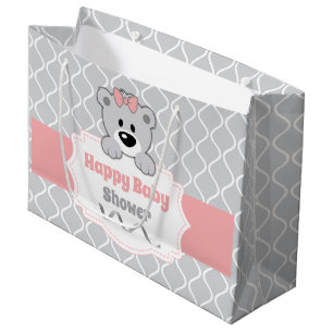 Personalised Teddy Bear Baby Shower Large Gift Bag