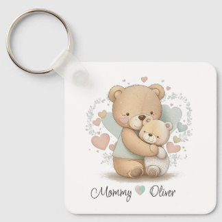Personalised Teddy Bear Love Baby Keychain