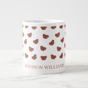 Personalised Teddy Bear Mug   Cute Custom Gift