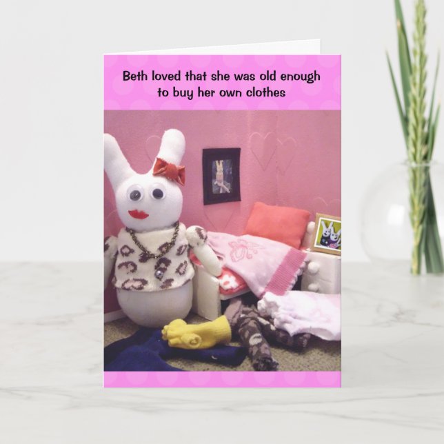 Personalised Teenage Girl Birthday Card - Humour (Front)
