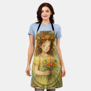 Personalised template retro painting artwork Alice Apron