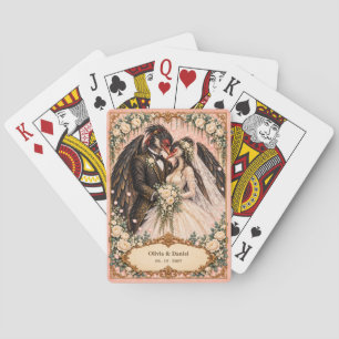 Personalised Tengu Bride and Groom Wedding Favour Playing Cards
