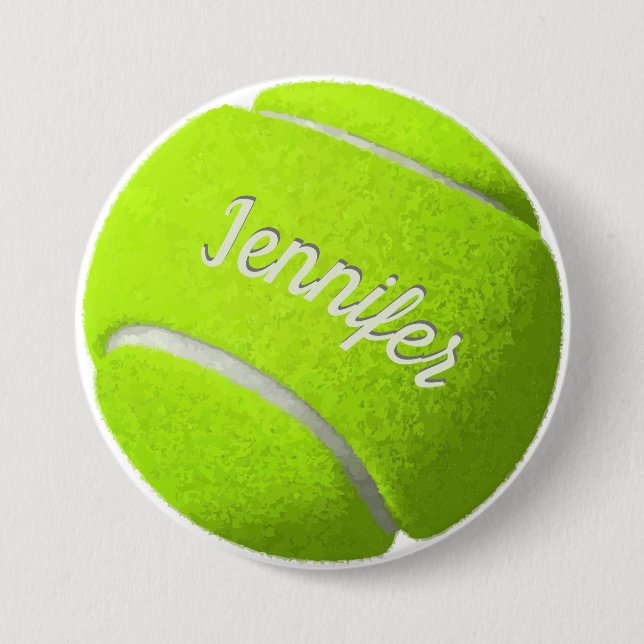 Personalised Tennis Ball   7.5 Cm Round Badge (Front)