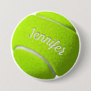 Personalised Tennis Ball 7.5 Cm Round Badge